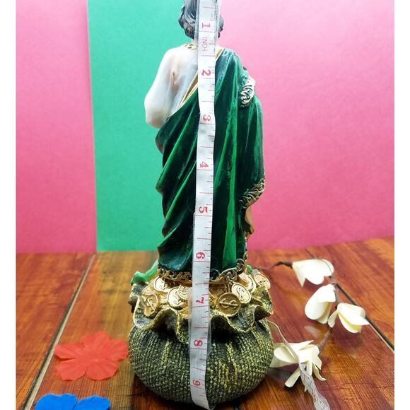 10" Saint  Jude Figure Statue Money Sack I San Judas Saco Monedas - Picture 7 of 8